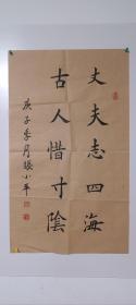 书法作品丈夫志四海古人惜寸阴
