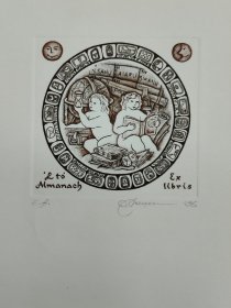 娜塔莉亚版画藏书票原作3