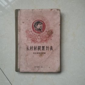 木材材积累计表(林业部技术司编，1968年)