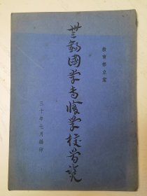 无锡国学专修学校简览，极稀见教育文献，校长唐文治，存有沪校、桂校资料，其中有两页有污，见图，9