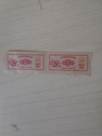 北京市蔬菜票（1962年，壹天，两枚连）