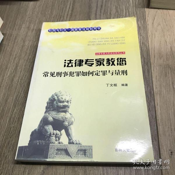 吉林文史出版社 法律专家为民说法系列丛书 法律专家教您常见刑事犯罪如何定罪与量刑