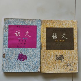 90年代版老课本2册（语文.高中.第四，五册）使用本，品如图自鉴