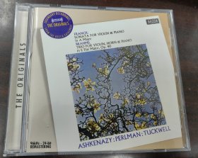 二号箱…原版唱片cd，古典音乐，DECCA出品，全新仅拆，盘面全新。 Franck: Sonata for Violin & Piano / Brahms: Trio for Violin, Horn & Piano 弗兰克: 小提琴与钢琴奏鸣曲/勃拉姆斯: 小提琴、圆号与钢琴三重奏。演奏者：ASHKENAZY,PERLMAN,TUCKWELL