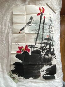 山东青岛名家文史馆员刘世骏作品，约四平尺。