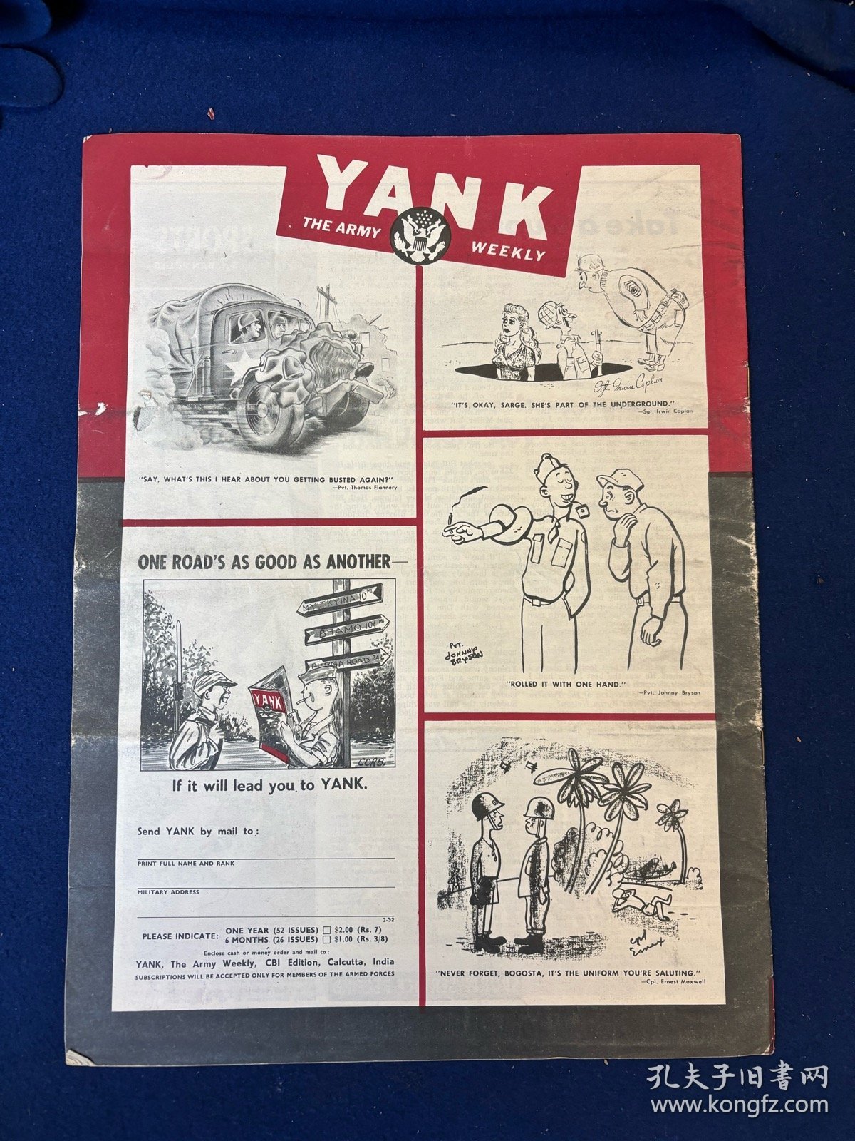 1945年3月刊美国陆军周刊《Yank》杂志，中国的滇缅公路，昆明（多图）；转战日本东京
