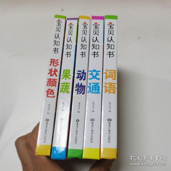 宝贝认知书（套装共6册）[0-3岁]果蔬+动物+词语+交通+数字+形状颜色