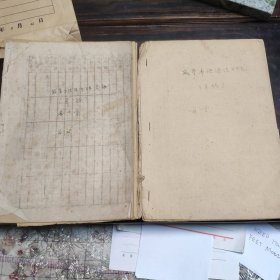 （民族语言研究资料）五、六十年代威宁彝语语法研究材料底稿2份一组 16开钢笔书写本