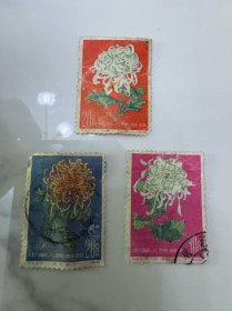 特45菊花邮票3张高值筋票一起100