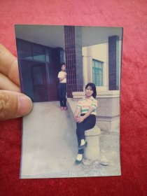 穿健美裤美女，八十年代九十年代老照片相片像片