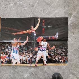 4开灌篮 NBA篮球海报 12张合售，其中有两张有少许粘痕，其余品相很好（实物拍图 外品内容详见图，特殊商品，可详询，售后不退）