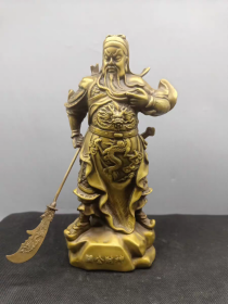 纯铜关公财神像