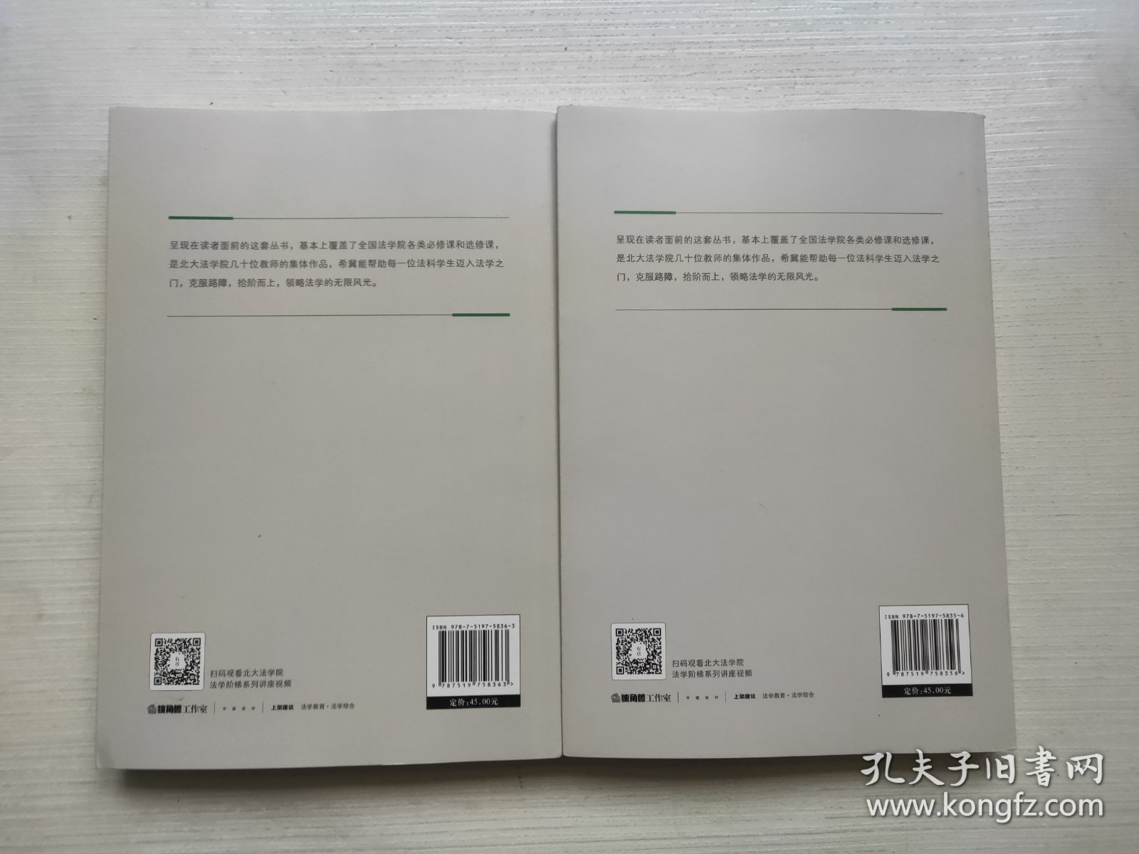 北大法学初阶·壹、北大法学初阶·贰 两本合售