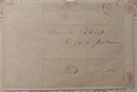 雨果签名
《巴黎圣母院》作者、法国文豪【维克多·雨果】1842年致银行顾问兼出版人亲笔信一通一页附封，有关代表游记作品《莱茵河》的出版事宜