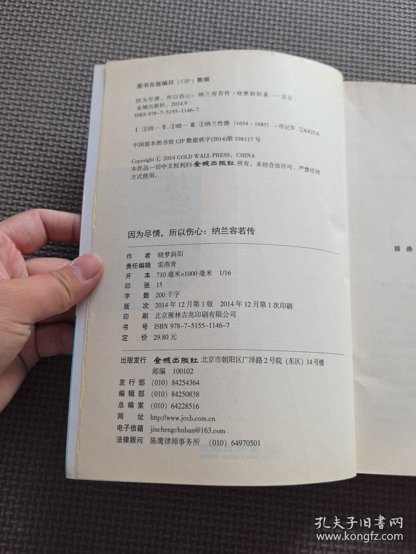 因为尽情，所以伤心：纳兰容若传