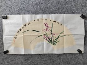 【得自画家本人，渠道可靠，保真交流】米亚龙老师兰草作品，米亚龙，职业画家，进修于清华大学人文学院霍春阳工作室， 画工扎实，作品曾获陕西省书画展三等奖，陕西省美术馆馆展优秀奖，省美协会员。