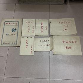 【见证中国农民历史】1961年农村生产队大集体--工分账本【6册】合售--内含工分票98张