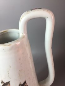 民国粉彩花鸟提壶一个，器型漂亮，装饰佳品，全品无瑕疵。
