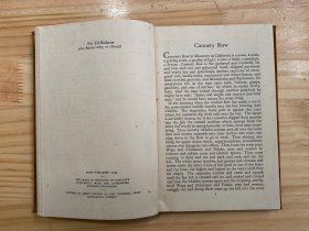 CANNERY ROW BY JOHN STEINBECK(精装）英文原版  1945年