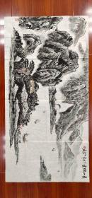 【郭公达】精品山水画《黄山烟云》一幅，四尺整纸，68厘米//136厘米，价格2800元、喜欢的私聊