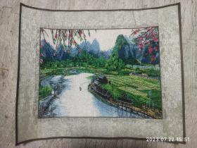 90年代 苏州刺绣 桂林山水 33*27cm