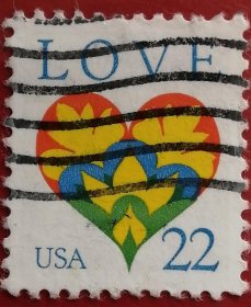 袁袁收藏美国邮票 1987 love 爱 1全信销