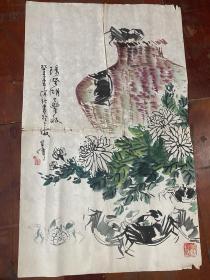 董其伟，直接得于画家之手。尺寸（95*60）cm