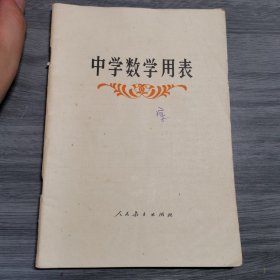 中学数学用表