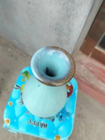 古玩旧藏钧窑玉壶春瓶