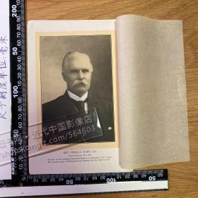 1911年出版物老照片印刷品——美国传教士赫斐秋（单面，背面白页）[CA02+A0042］