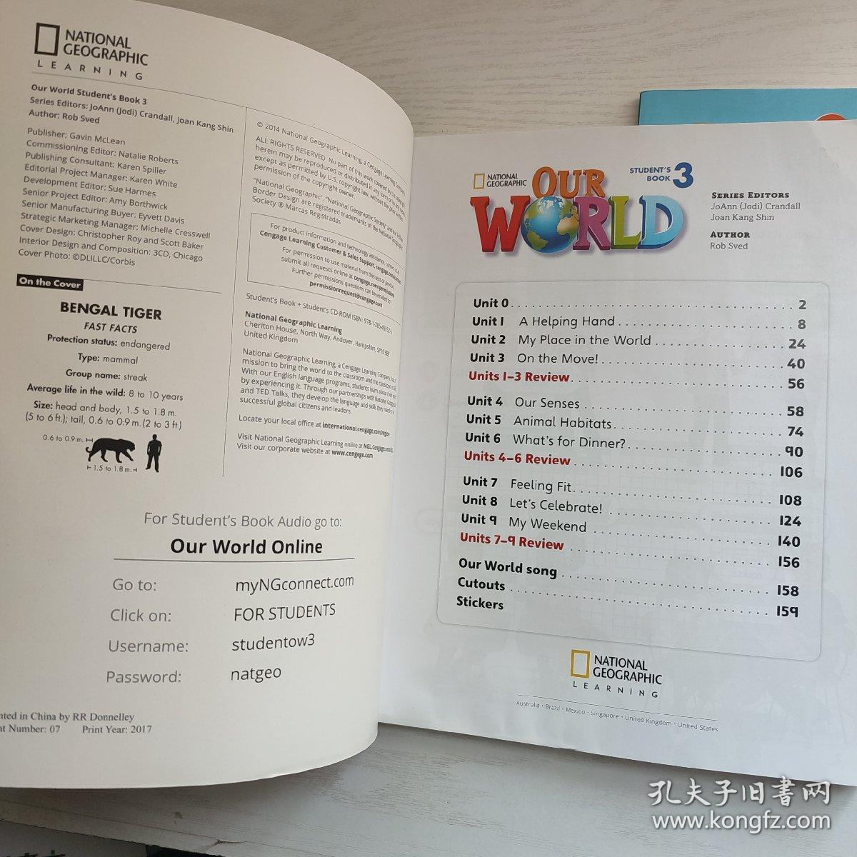 NATIONAL GEOGRAPHIC OUR WORLD PHONICS 3+STUDENT'S BOOK 3（共2册合售/附光盘）