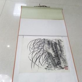 无款国画，幽兰，手绘，骑自行车下乡收到老国画心27*33厘米/自鉴定，