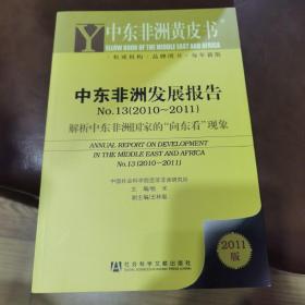 中东非洲黄皮书·中东非洲发展报告No.13解析中东非洲国家的“向东看”现象（2010-2011）