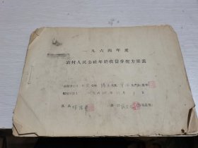 1964年农村人民公社收益分配决算方案老票据大约20张，