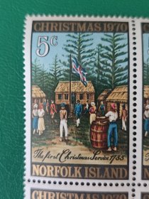 诺福克群岛邮票 1970年圣诞节 1全新 方连