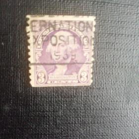美国邮票：1932年美闰总统华盛顿信销普票1枚收藏保真（名人题材）