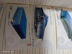新中国邮票：2007-32J 第29届奥林匹克运动会·北京奥运会-竞赛场馆水立方等（一套6枚，面值8.60）