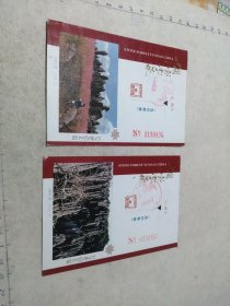 中国云南石林 游览券2枚2003版