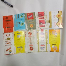 烟标（开封 银象 吉祥鸟 云松 桂花 振华 椰树 金钟 高乐 新兴）10张合售