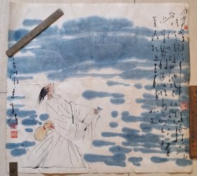 军艺术学院毕业，职业画家徐家伟“酒浓相思苦”彩墨人物画