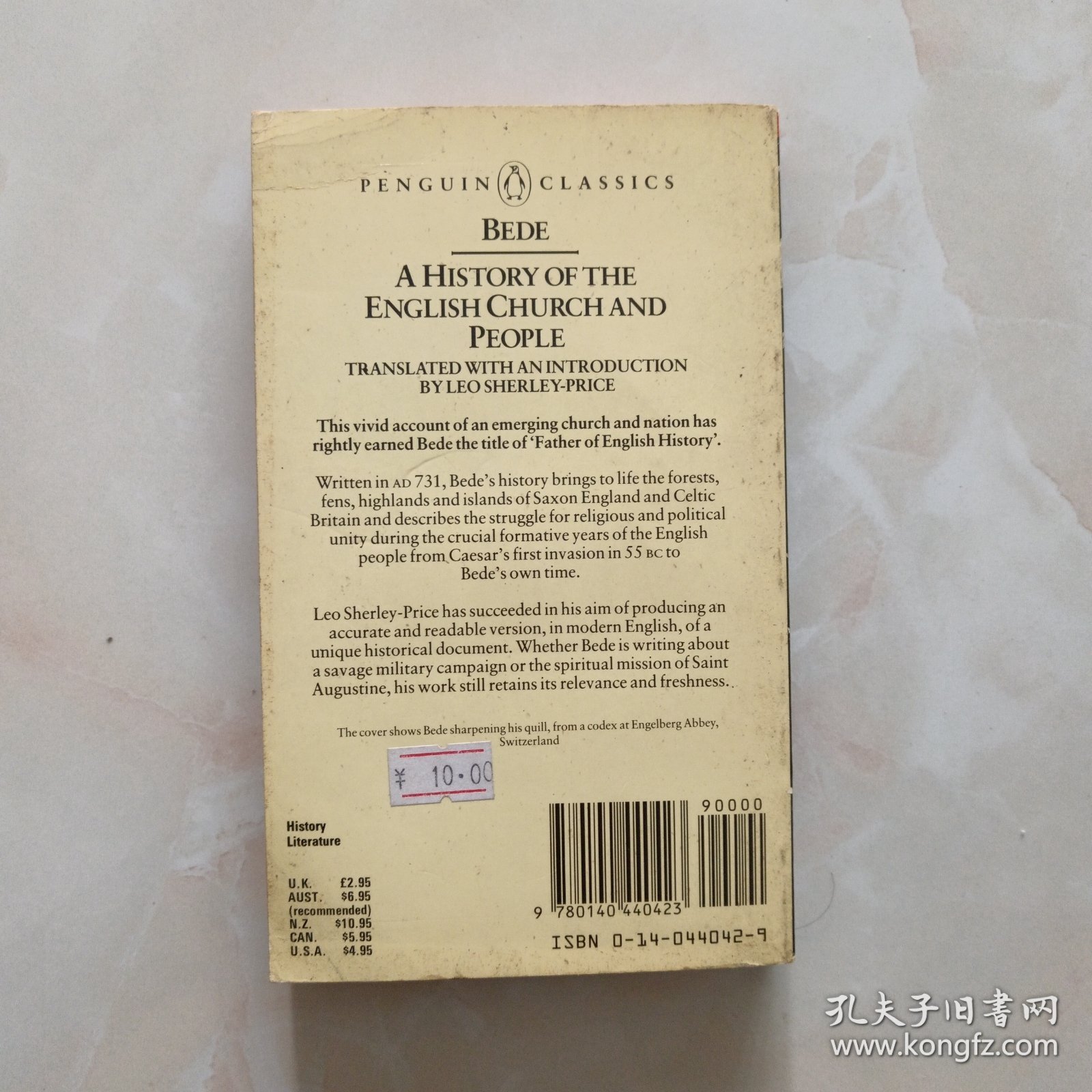 BEDE AHISTORY OF THE ENGLISH CHURCH AND PEOPLE