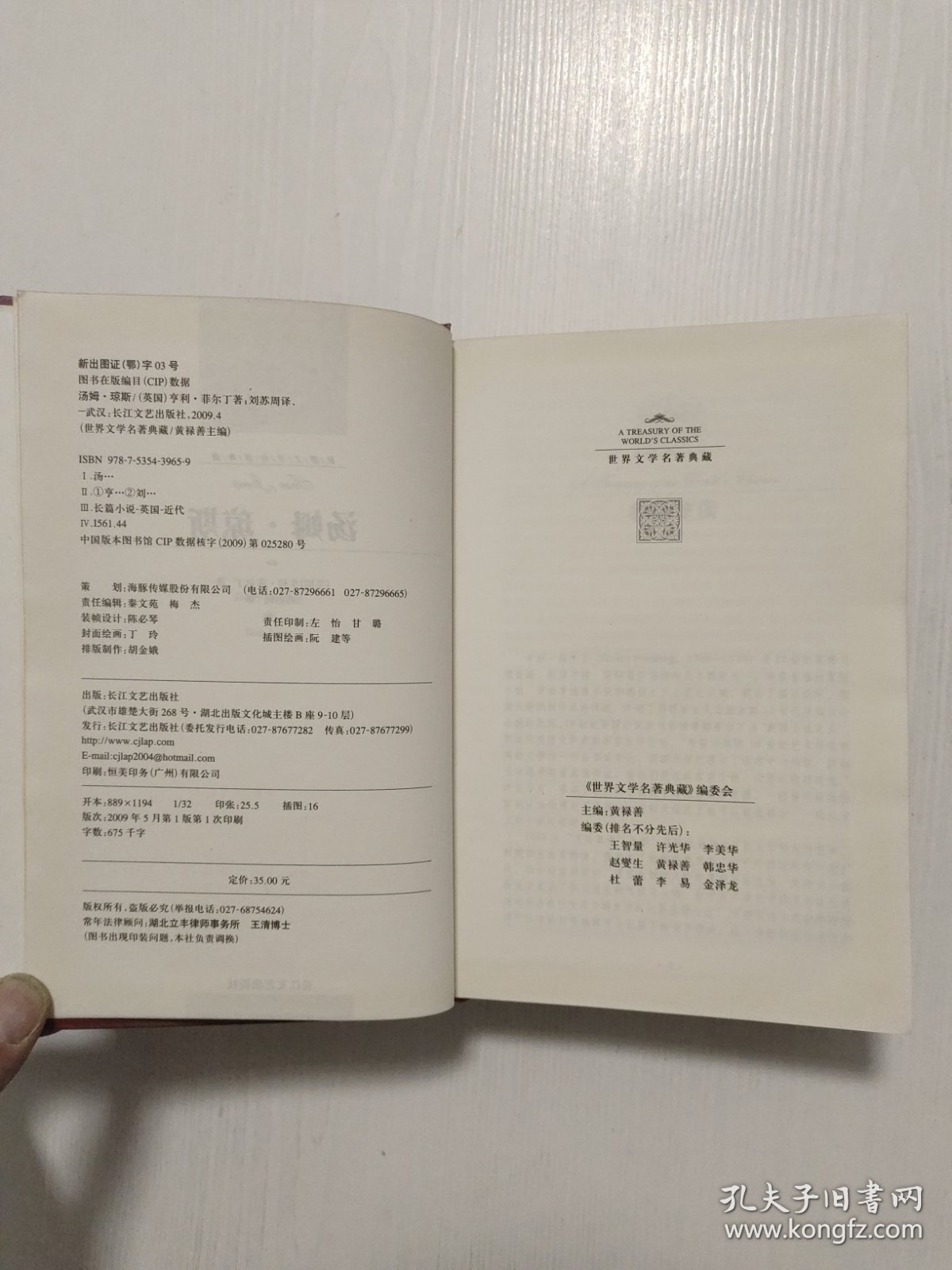 世界文学名著典藏：汤姆·琼斯（全译本）