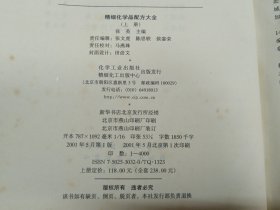 精细化学品配方大全 上册