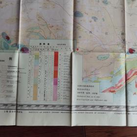 中国南方部分地区隐伏花岗岩分布及预测图，1986年，地质图