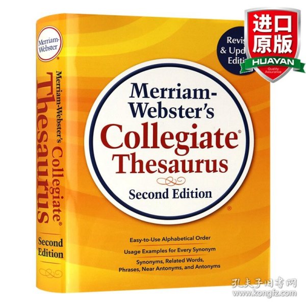 英文原版 Merriam-Webster's Collegiate Thesaurus, Newest Edition 韦氏大学英语同义词词典 精装 英文版 进口英语原版书籍