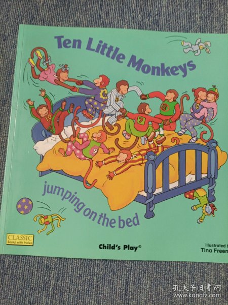 Ten Little Monkeys Jumping on the Bed (Classic Books with Holes) 附CD光盘