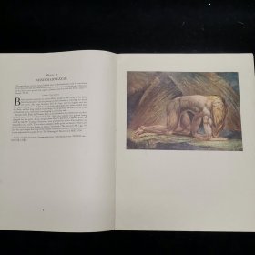 THE FABER GALLERY BLAKE 1757-1827 英国浪漫主义诗人、版画家 威廉·布莱克 画册 多枚手工黏贴嵌入式彩图 色泽美艳