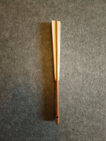 空白扇 日本纸扇京扇 展幅约33Cm 高19.5Cm 竹扇骨 保管品，自然旧。