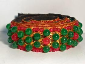 檀木镶和田玉盒装翡翠腰带尺寸见图1