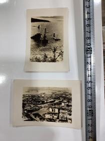 怀旧老物件～民国时期老武汉风光建筑照片两张，品相一流，非常的珍贵难得。每张尺寸:12cmx8.2cm